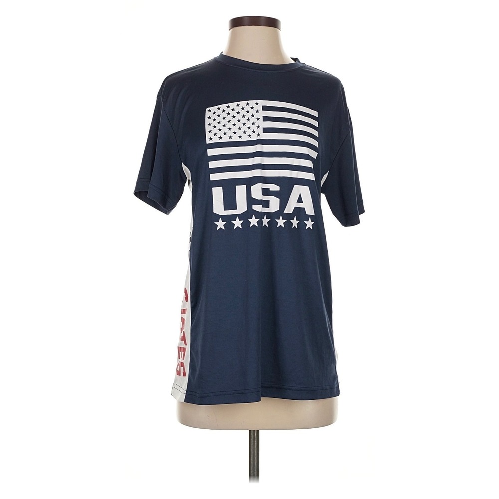 Striker USA American Flag Graphic Performance T-Shirt Navy Blue‎ Small S/P